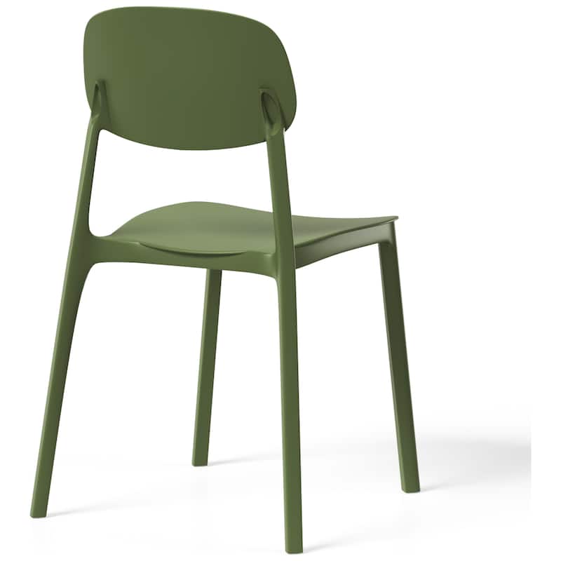 Frond and Form Outdoor Patio Stacking Dining Side Chair (Set of 2)
