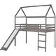 preview thumbnail 4 of 29, Twin Size House Loft Bed with Slide