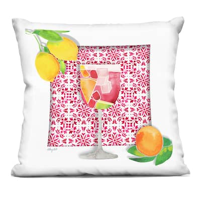 Stupell Mediterranean Pattern Sangria Decorative Printed Throw Pillow Design by Hillary Holt