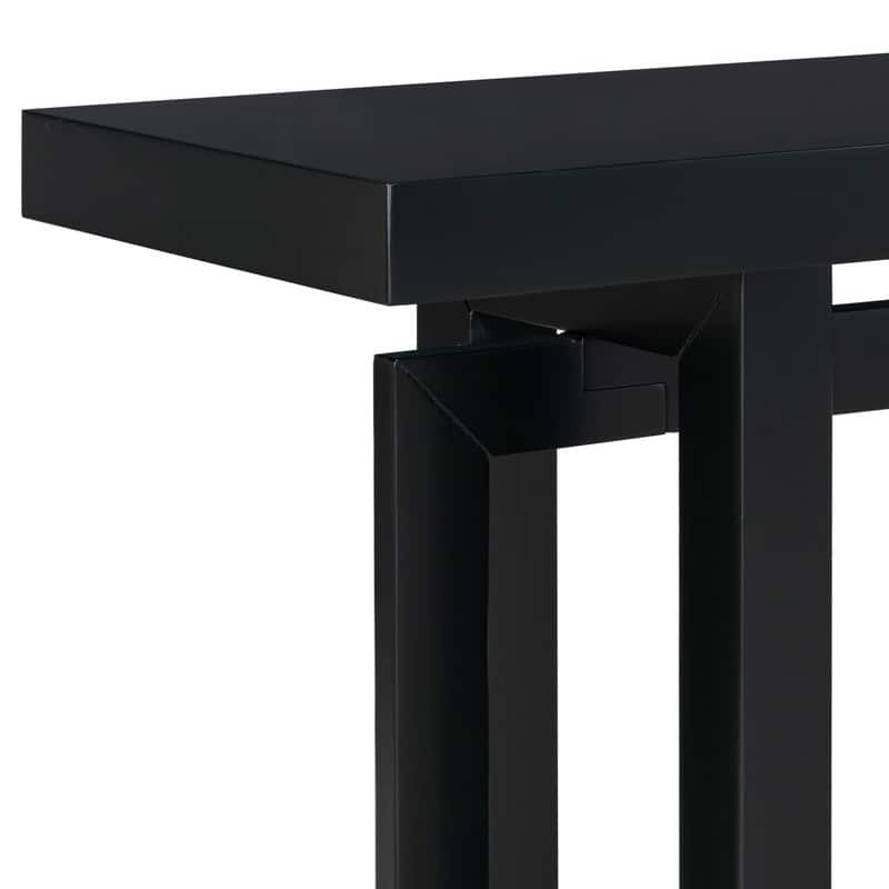 Modern Entryway Console Table with Industrial-inspired Concrete Wood Top, Hallway Foyer Sofa Long Table Entryway Table