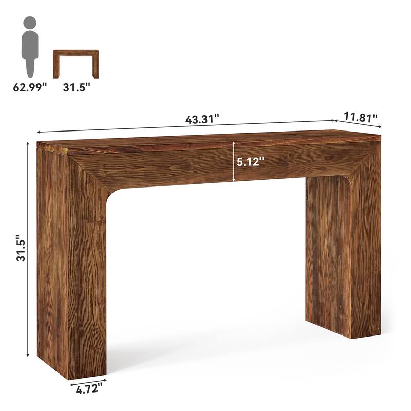 43.3" Solid Wood Console Table