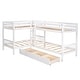 preview thumbnail 12 of 29, Versatility Twin L-Shaped Wood Bunk Kids Bed with Drawers,Ladder