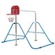 preview thumbnail 11 of 9, Kids Folding Horizontal Bar with 4 Adjustable Heights Blue