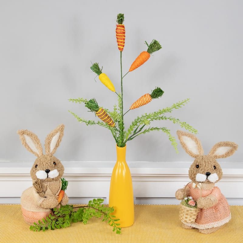 Striped Carrots Artificial Easter Spray - 23.75"