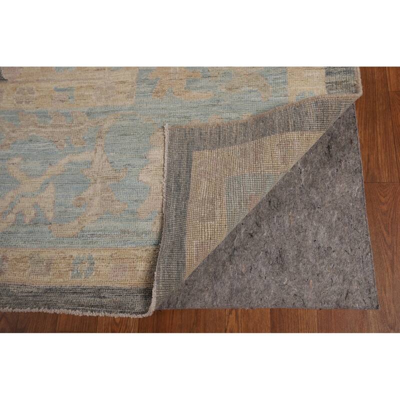 Vegetable Dye Floral Oriental Oushak Turkish Rug Handmade Wool Carpet - 9'5"x 11'9"