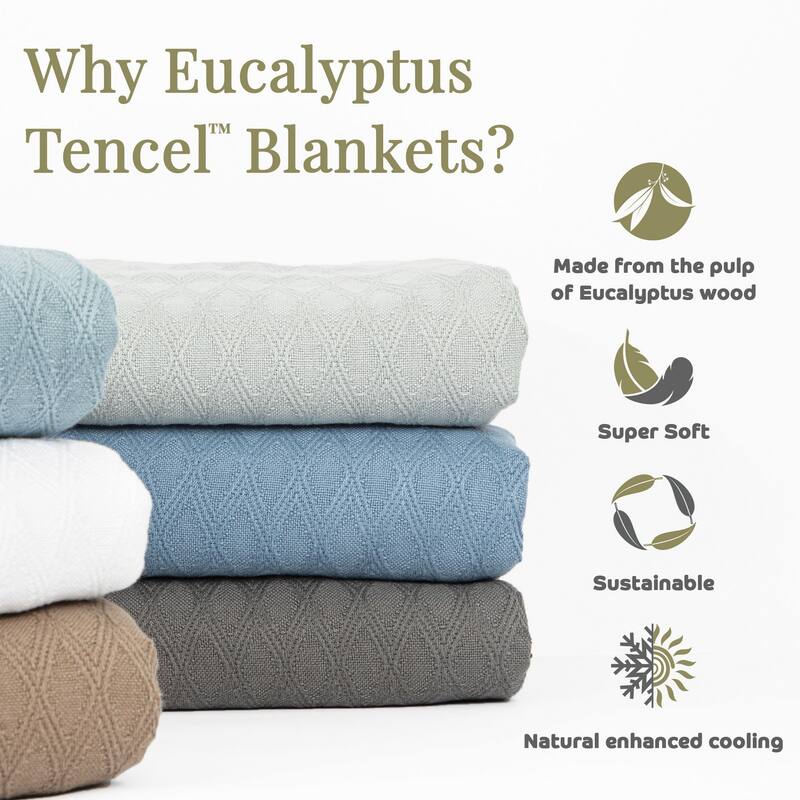 Aston & Arden Eucalyptus Tencel and Cotton Thermal Throw