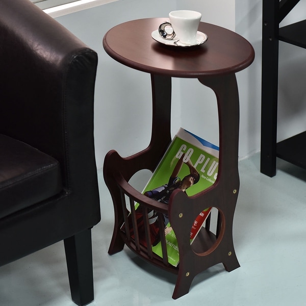 Shop Costway Oval End Table Coffee Couch Tv Snack Chair Sofa