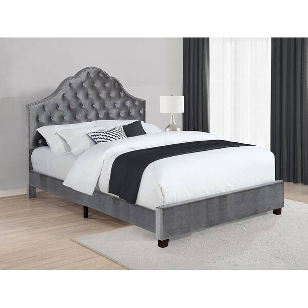 Shop For Abbeville Grey Upholstered Bed With Arched Headboard Get Free Shipping On Everything At Overstock Your Online Furniture Outlet Store Get 5 In Rewards With Club O 32246400