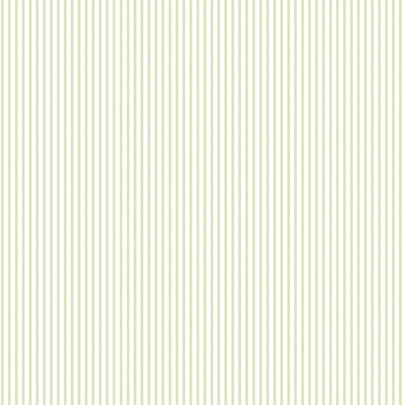 Galerie Wallcoverings Small Prints Candy Stripe Non-woven Matte Wallpaper Roll - 33-feet long x 21-inches wide - Sage Green/White
