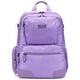 preview thumbnail 11 of 11, ELLE Voyage 20L Twill and Vegan Leather Backpack Purple