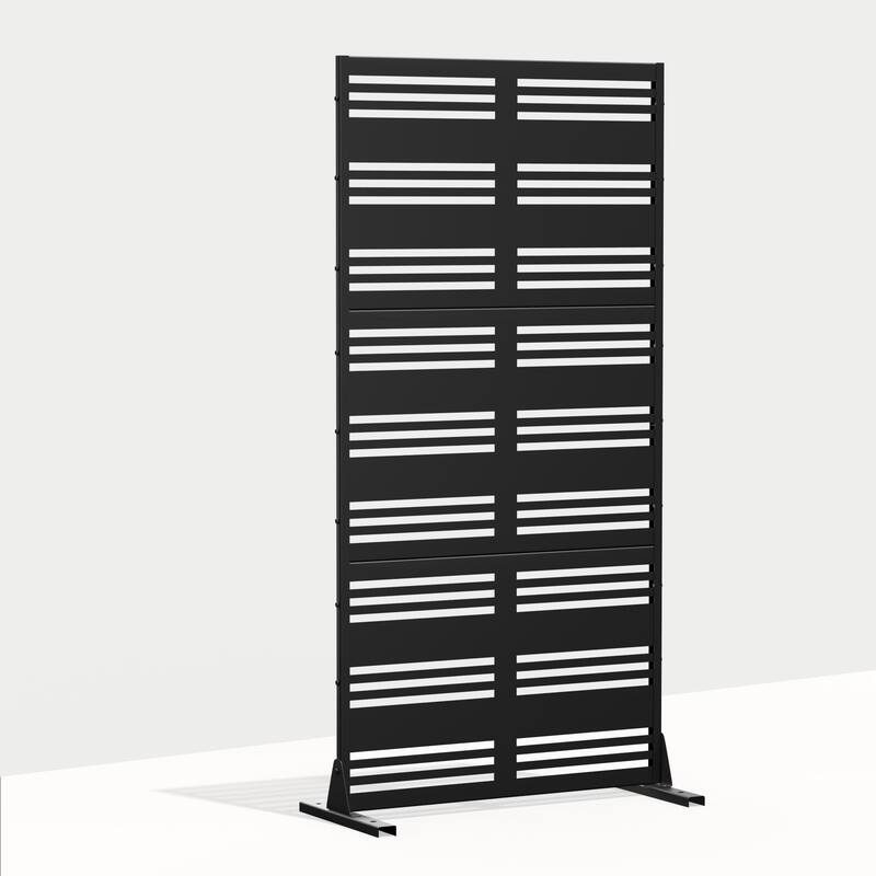 Outdoor Privacy Screen Metal Privacy Screen Panel Free Standing - 72*35