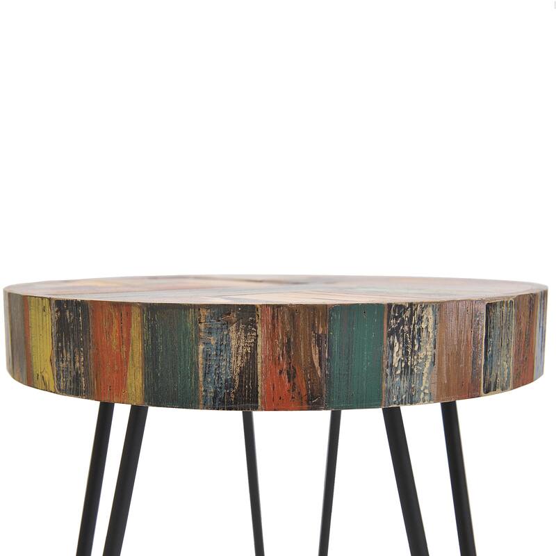 Greenage Reclaimed Wood End Table Living Room Night Stand Use