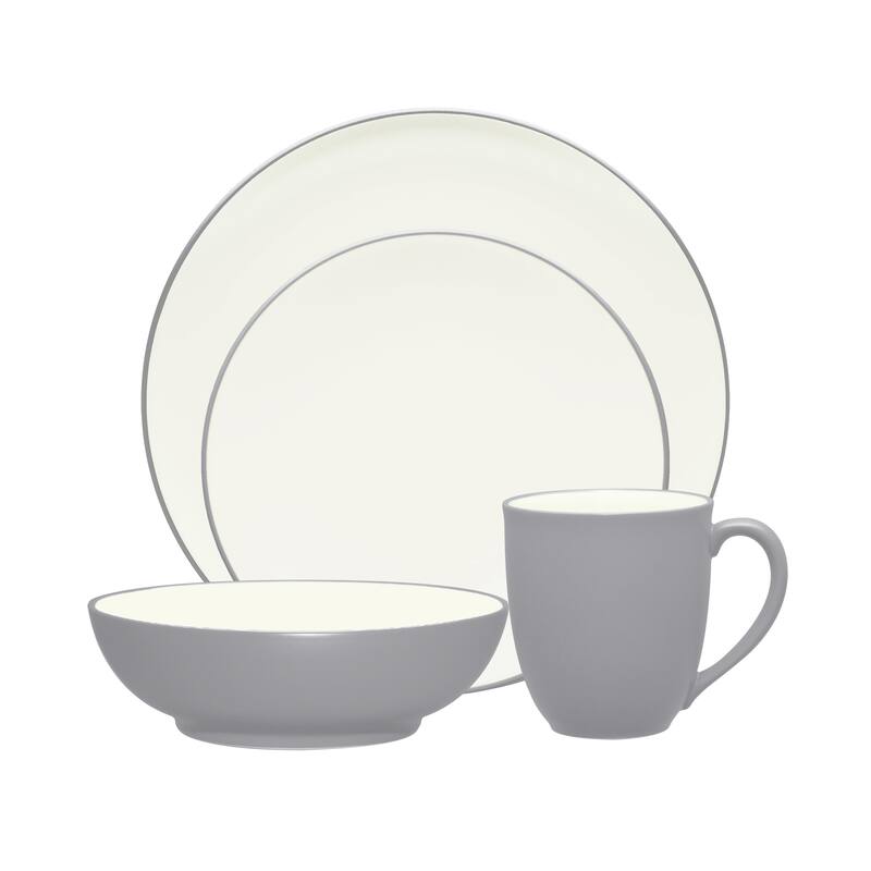 Noritake Colorwave 4-Piece Coupe Place Setting, Service for 1 - Slate