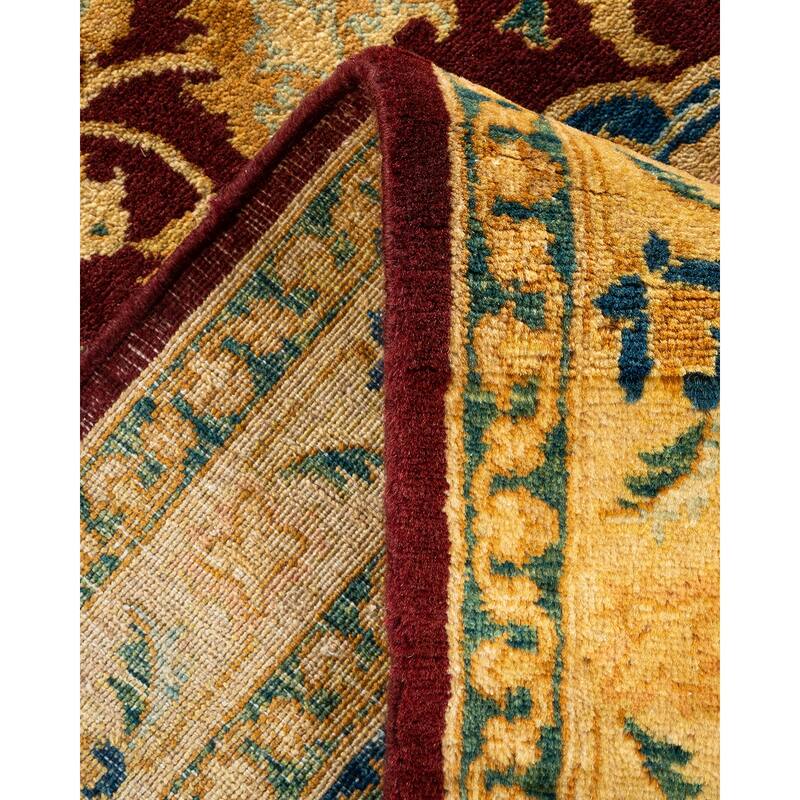 Overton Handknotted Wool Traditional Oriental Red Area Rug - 9' x 12'
