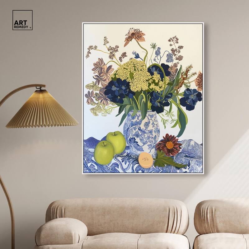 Flowers and Fruit Canvas by Art Remedy