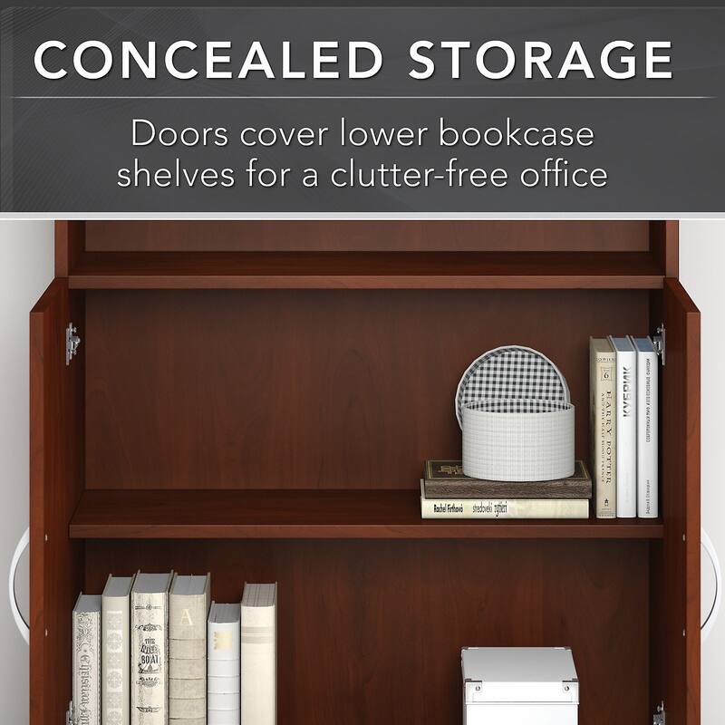 Studio C 5 Shelf Bookcase with Doors by Bush Business Furniture