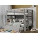 preview thumbnail 19 of 25, Taylor & Olive Trillium Twin over Twin Bunk Bed with Ladder, Trundle Grey