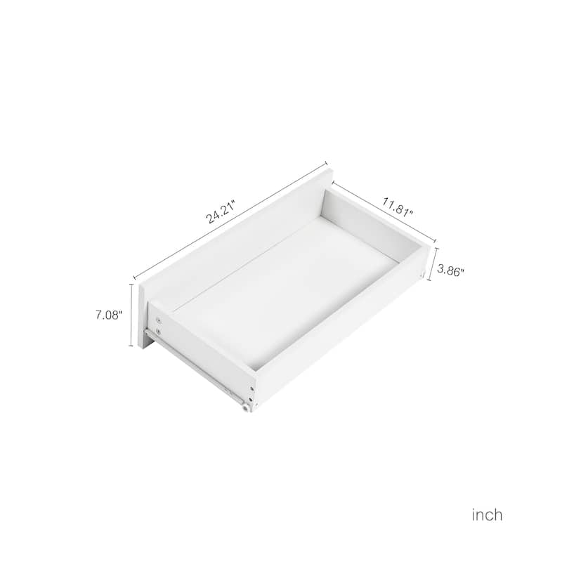 Roomfitters 4-Drawer Chest of Drawers Without Handle, Modern Minimalist Storage Cabinet, Bedroom Organizing Unit