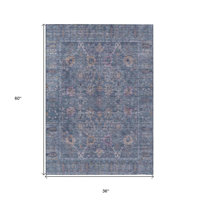 HomeRoots Oriental Traditional Rectangle Outdoor Rug