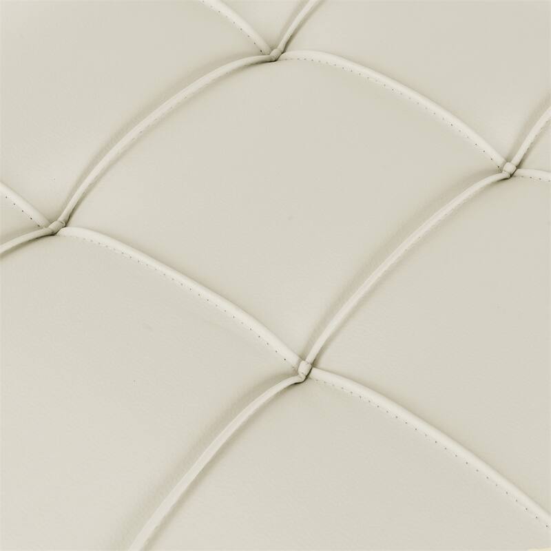 22" Anti-scratch Leather Storage Ottoman,Pet Friendly Entryway Bench