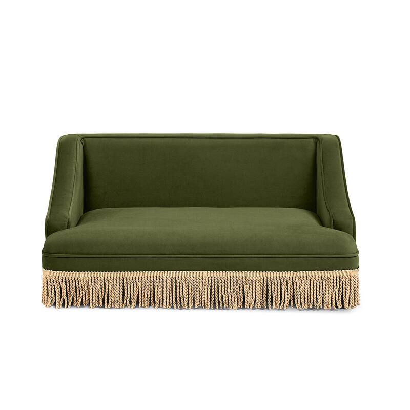 Jennifer Taylor Home Duchess 33" Medium Princess Pet Bed Sofa with Fringe Skirt