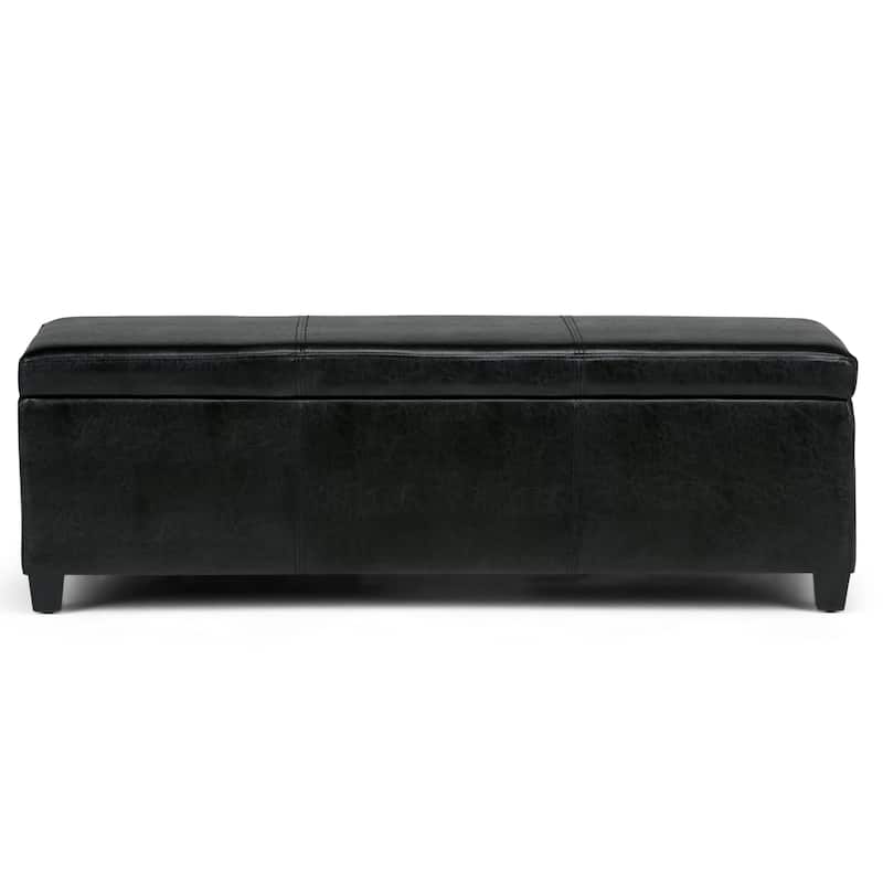 WYNDENHALL Franklin 48-in. Wide Contemporary Rectangular Storage Ottoman