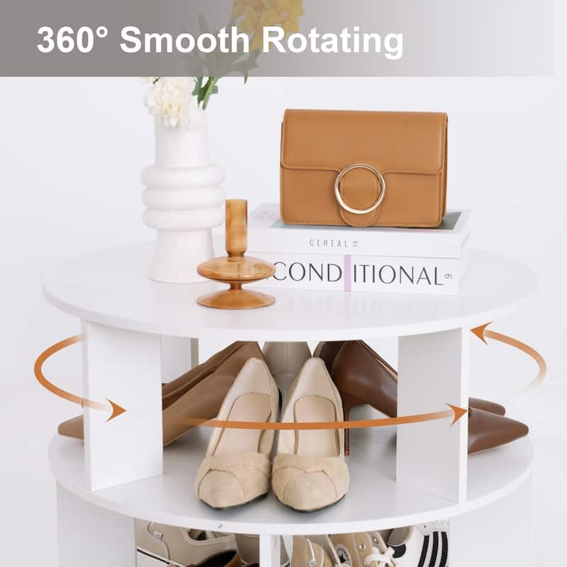 32 Pair Rotating Shoe Rack Tower - 32 Pair