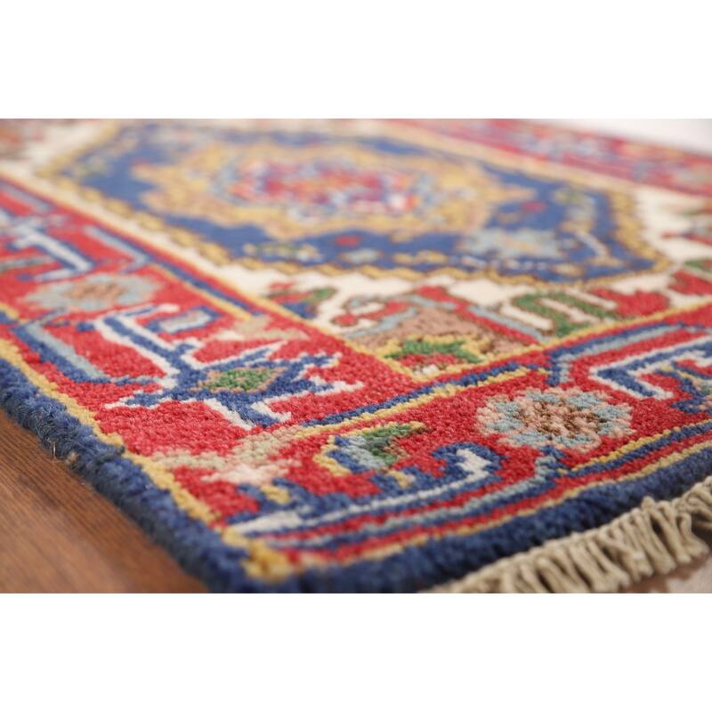 Blue Heriz Serapi Indian Accent Rug Handmade Wool Carpet - 2'0" x 3'0"