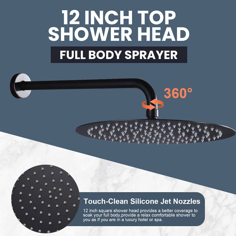 WOWOW Wall Mount 9-Spray Shower Faucet with Handshower
