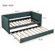 preview thumbnail 39 of 37, Twin Size Tufted Upholstered Daybed with Trundle, Velvet Sofabed with Rivet Design, No Box-spring Needed