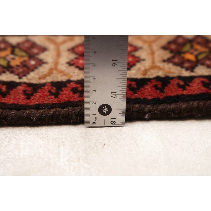 ECARPETGALLERY Hand-knotted Teimani Black, Red Wool Rug - 3'7 x 6'8