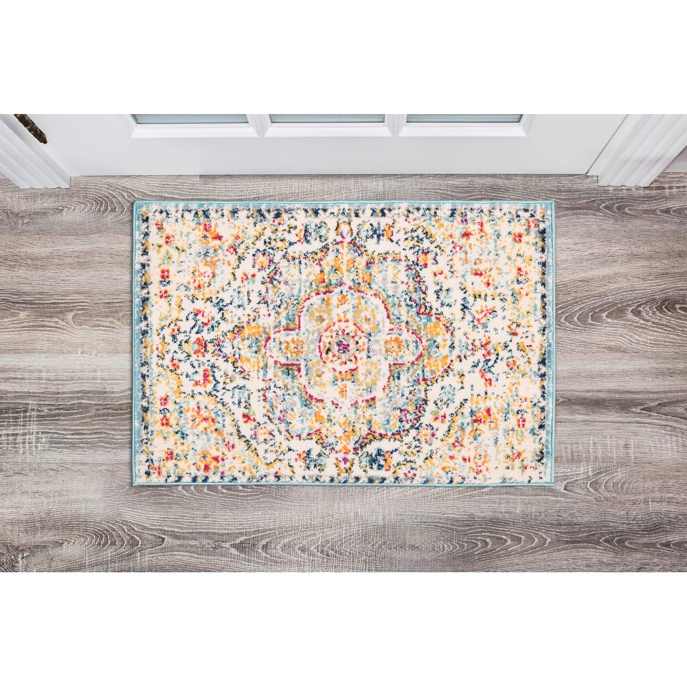The Curated Nomad Sunset Distressed Vintage Bohemian Rug
