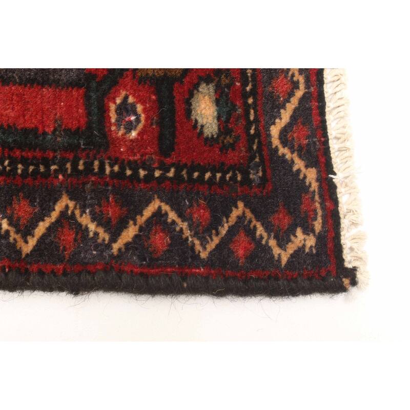 ECARPETGALLERY Hand-knotted Kayseri Vintage Dark Red Wool Rug - 3'10 x 4'2