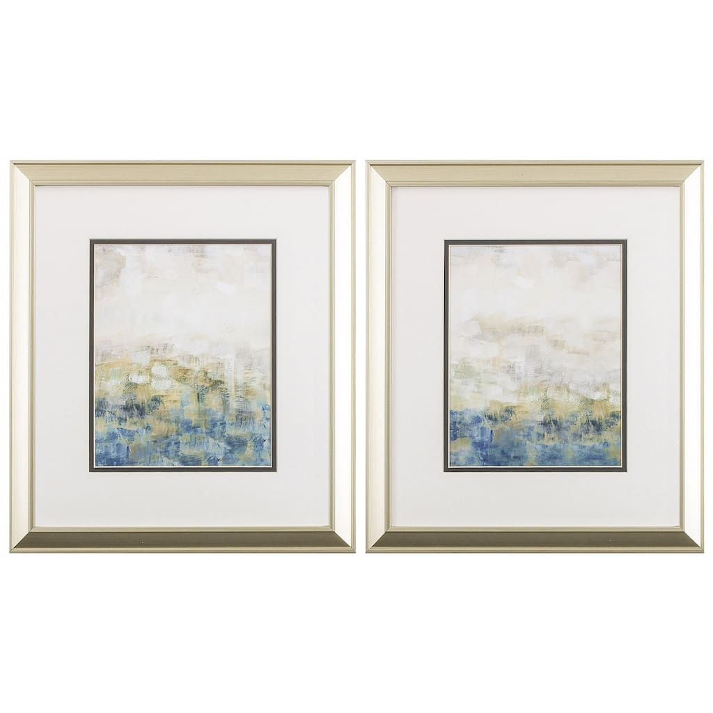 Color Block Meadow S/2 Framed Art Under glass