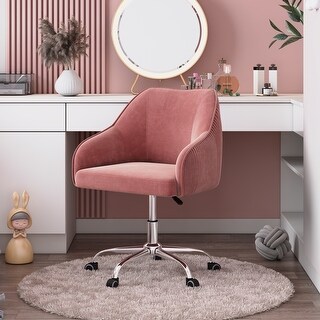 Corvus Braff Velvet Upholstered Adjustable Ergonomic Office Chair