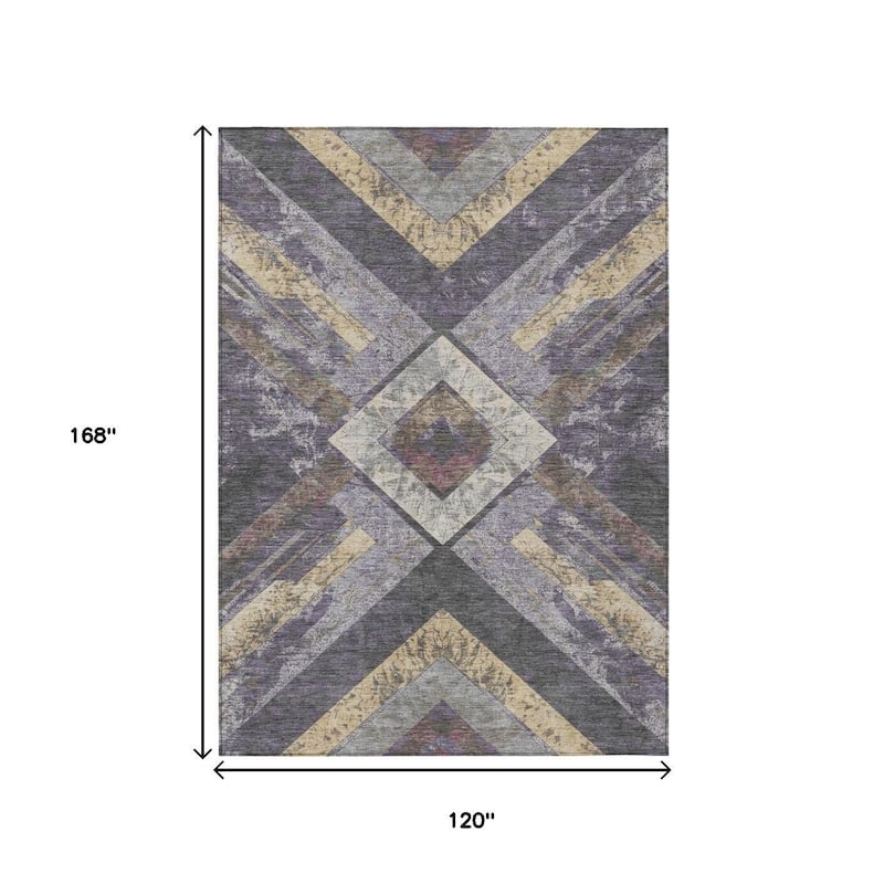 HomeRoots Geometric Transitional Rectangle Outdoor Rug