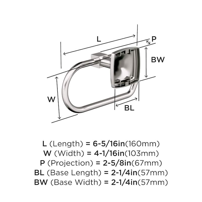 Amerock Stature Wall Mounted Euro Toilet Paper Holder