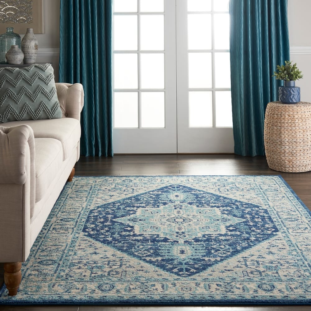 Nourison Tranquil Traditional Persian Medallion Area Rug