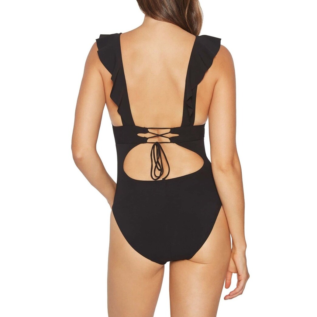 robin piccone lina ruffle one piece