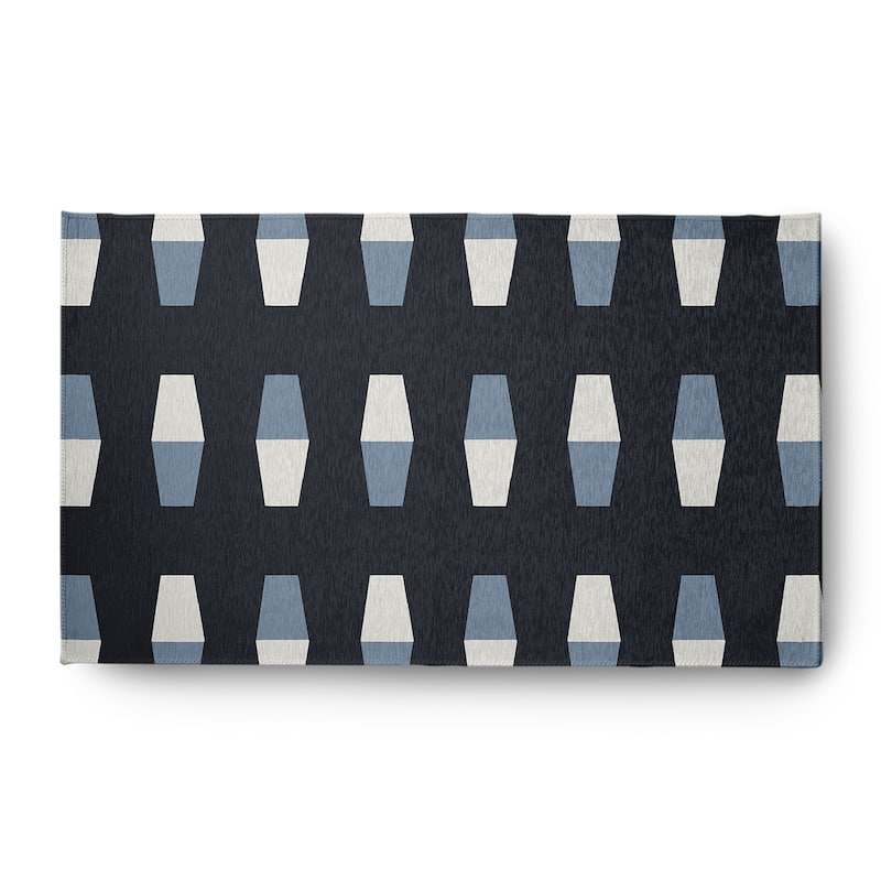 Bowling Pins Nautical Indoor/Outdoor Rug - Shark Blue - 3' x 5'