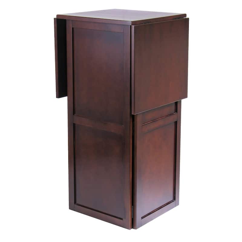 Newport Expandable Entertainment Wine Bar, Walnut - 50 x 17.87 x 40.16 inches