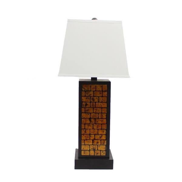 13 X 15 X 30.75 Black Metal With Yellow Brick Pattern - Table Lamp 13 X 15 X 30.75 Black Metal With Yellow Brick Pattern - Table Lamp