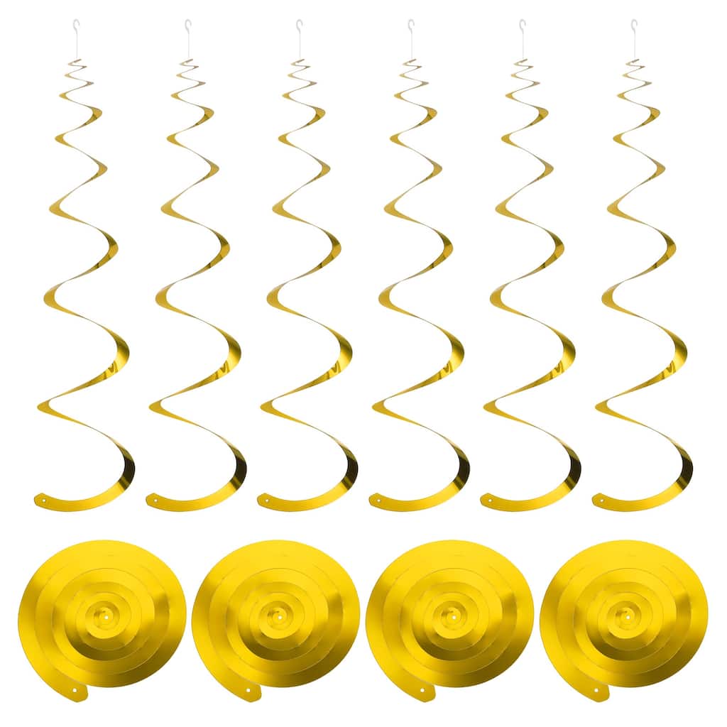 30 Pcs Gold Party Hanging Double Strip with Hang Tag String,Hook