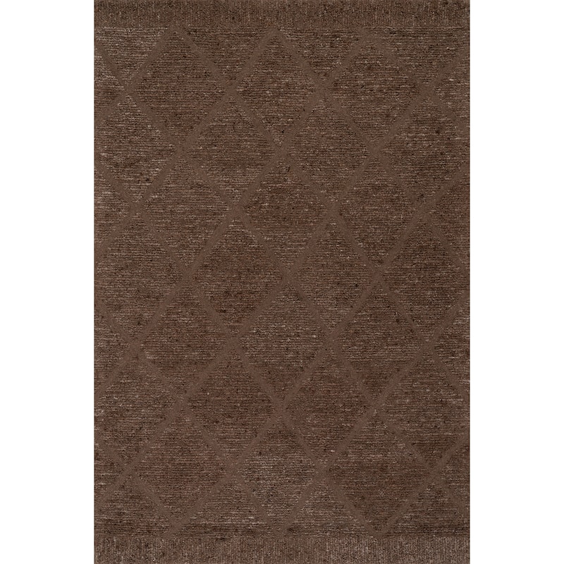 Nuloom Julina Trellis Bohemian Wool Area Rug - 8' 6" x 11' 6" - Brown - Rectangle
