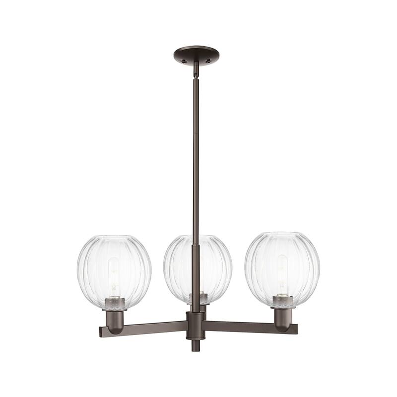 Innovations Lighting Downtown Urban - Preston - 3 Light 18" Globe Shade Stem Hung Chandelier
