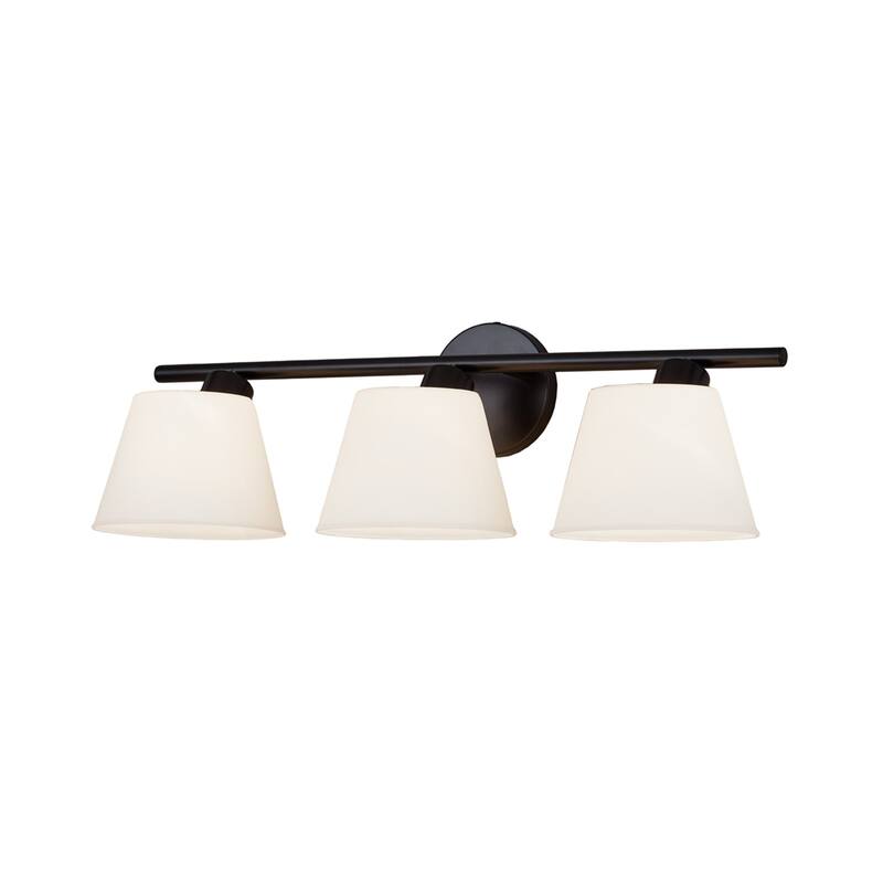 Justice Design Group Envoy 3-Light Bath Bar with Opal Glass Shade