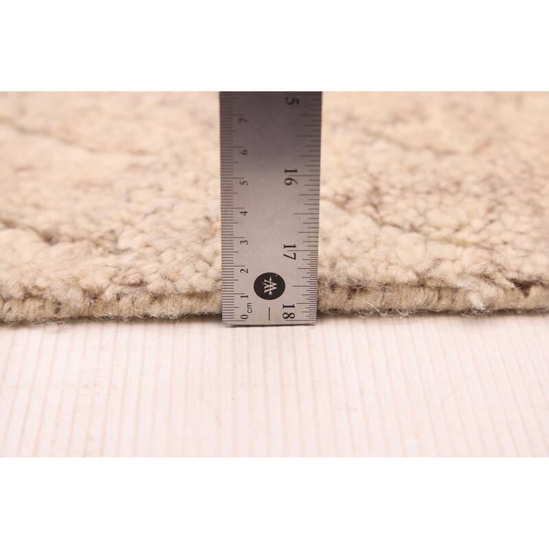 ECARPETGALLERY Hand-knotted Tangier Cream Wool Rug - 5'1 x 8'3