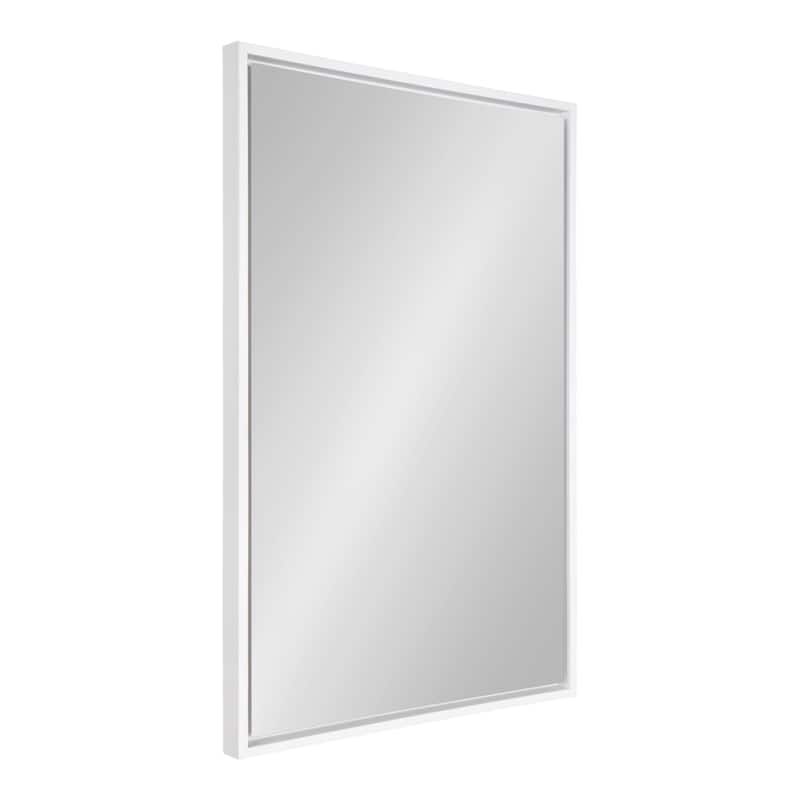 Kate and Laurel Evans Framed Floating Wall Mirror - 24x36 - White