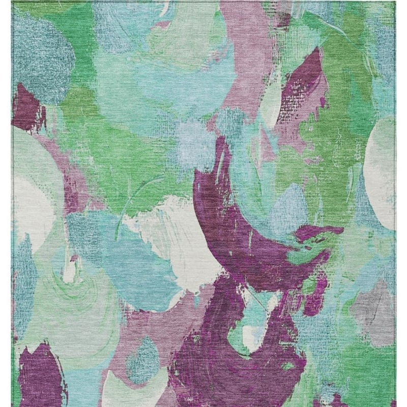 HomeRoots Abstract Transitional Rectangle Outdoor Rug