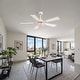 preview thumbnail 38 of 77, 42"/52" Modern Farmhouse Ceiling Fan, Remote Control, Quiet Reversible DC Motor, Timer, Black and Walnut Finish